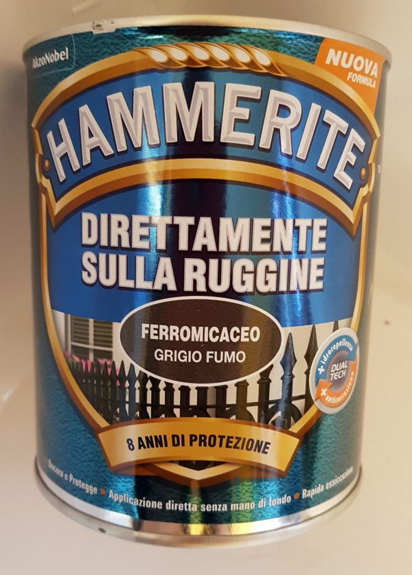 SMALTO ANTIRUGGINE HAMMERITE FERROMICACEO GRIGIO FUMO 750 ML VENDITA HAMMERITE SMALTO ANTIRUGGINE ROMA